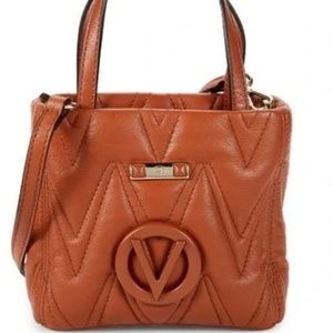 New Valentino Butter Soft Leather Top Handle &  Crossbody Bag - cinnamon $800